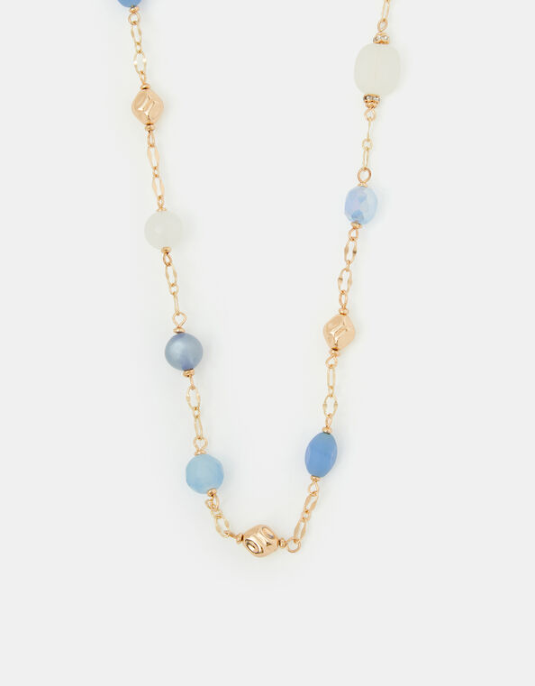Long Beaded Station Necklace, , large