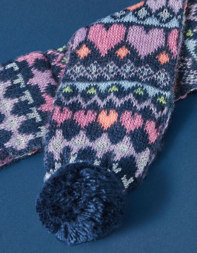 Heart and Star Fair Isle Dog Scarf, Multi (BRIGHTS-MULTI), large
