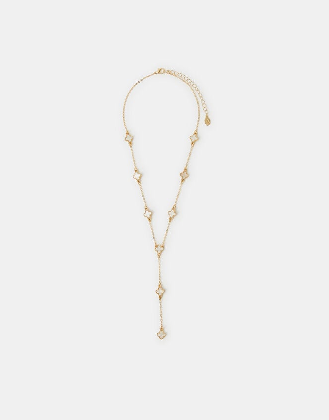 Clover Station Lariat Necklace, , large