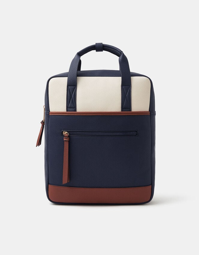 Faux Leather Backpack, Multi (DARKS MULTI), large