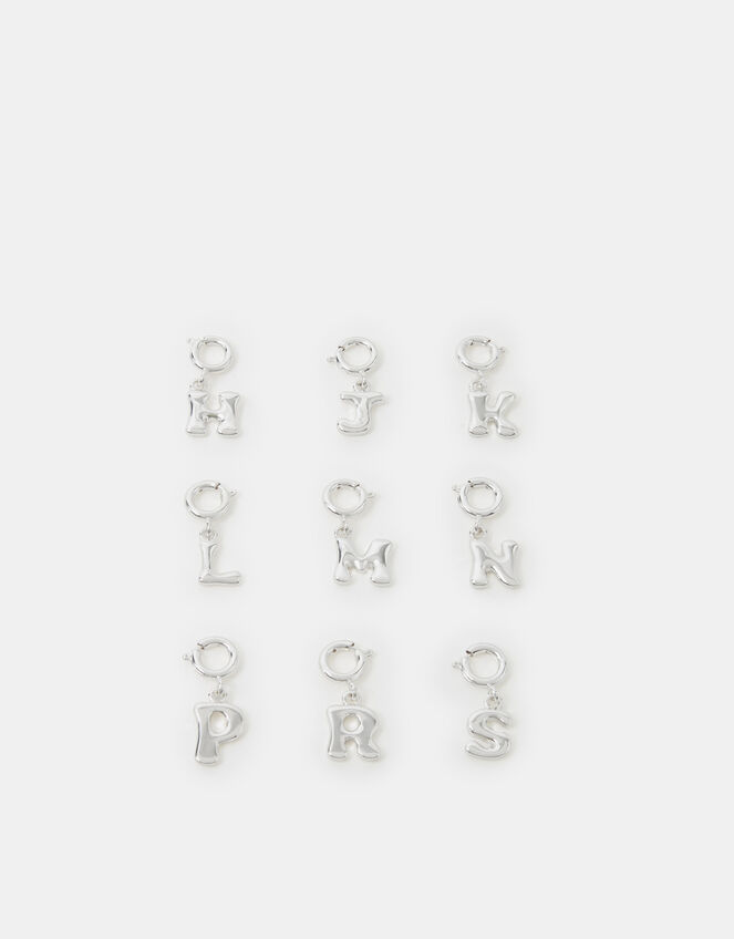 Bubble Initial Jewellery Charm, Silver (SILVER), large
