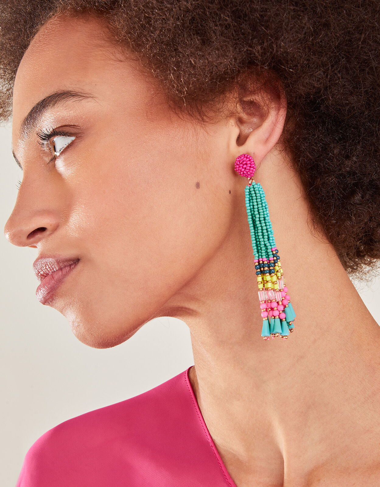 Beaded Tassel Earrings