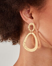 Textured Cut Out Statement Earrings, , large