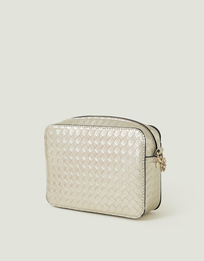 Metallic Weave Cross-Body, , large