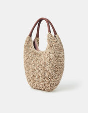 Raffia Scoop Shoulder Bag, , large