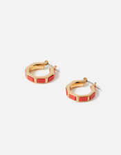 Reconnected Enamel Inlay Hoops , , large