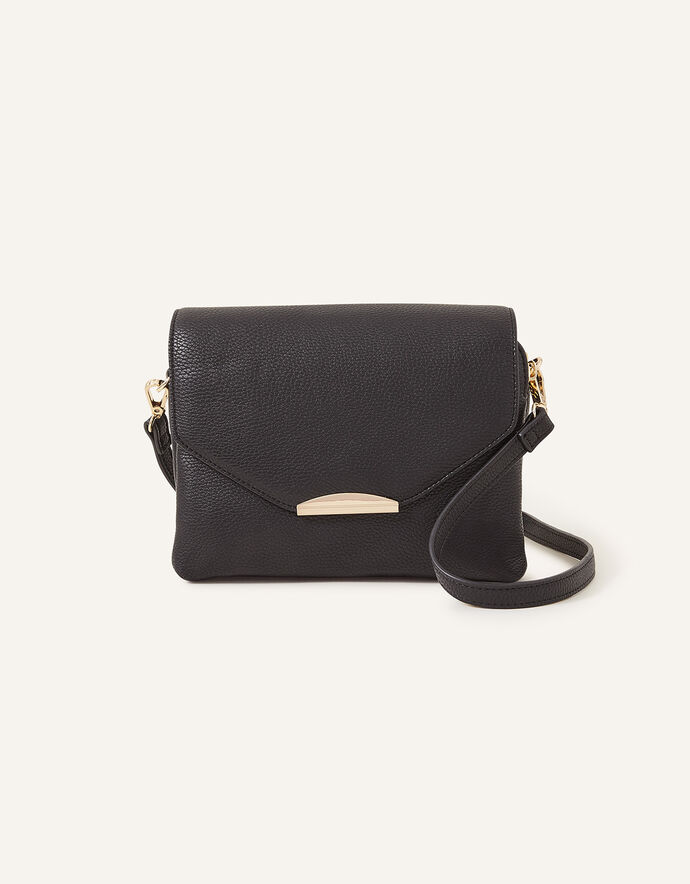 Double Zip Cross Body Bag Black Crossbody Bags Accessorize UK