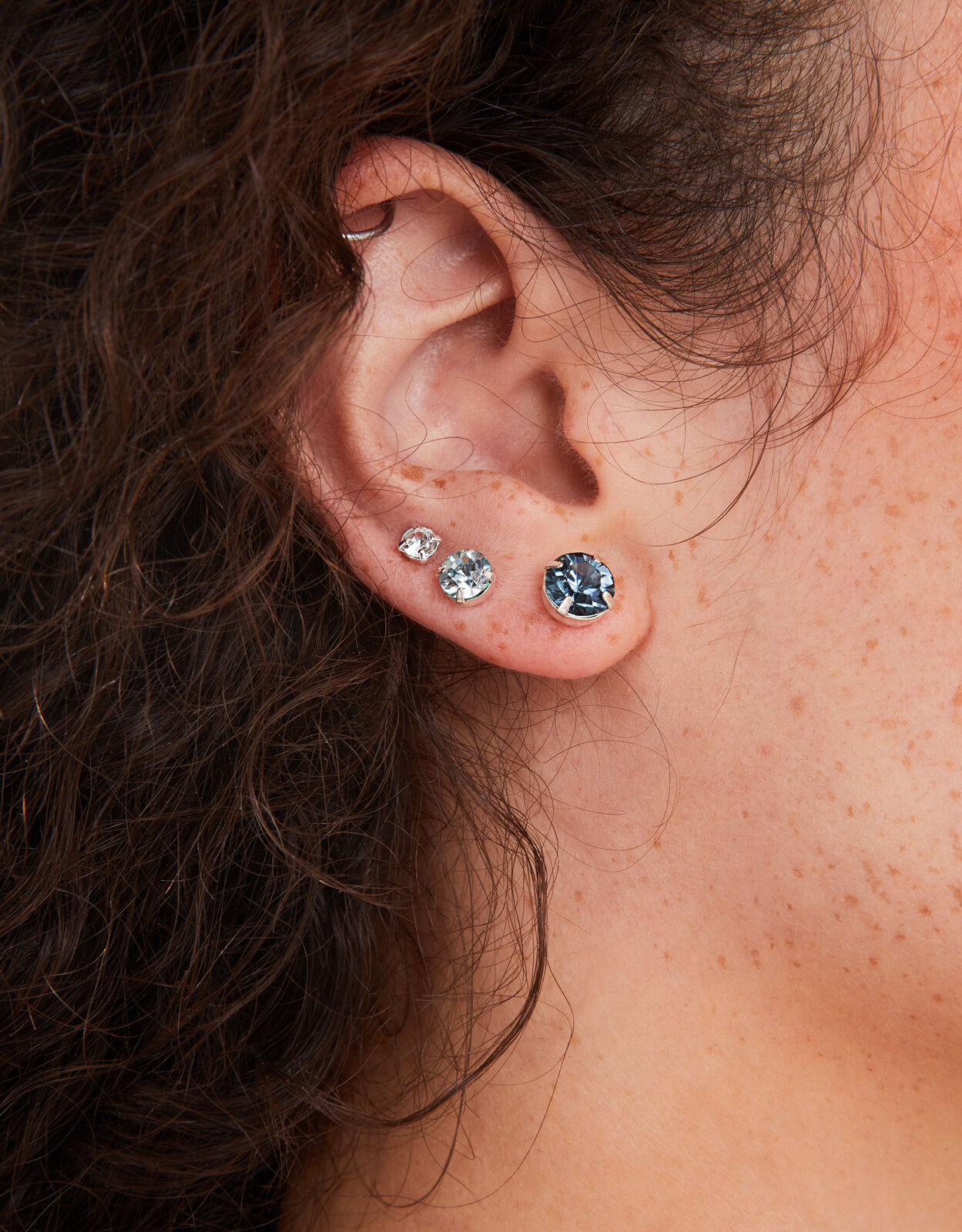 Crystal stud earrings on sale set