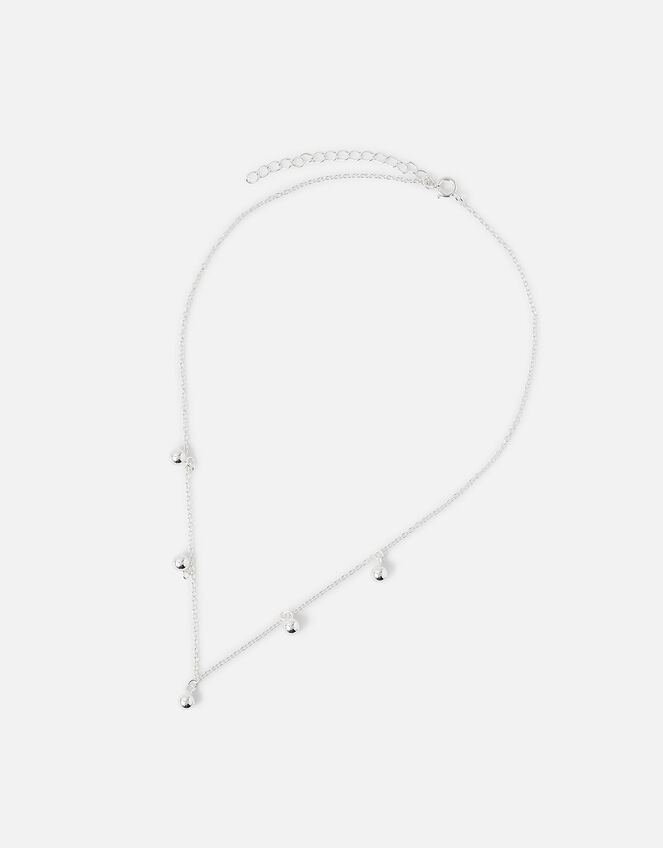 Sterling Silver Bead Station Necklace Sterling silver Accessorize UK