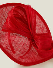 Teardrop Bow Fascinator, Red (RED), large