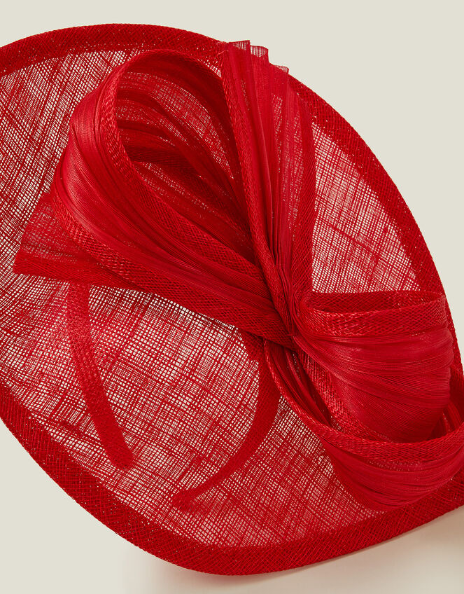 Teardrop Bow Fascinator, Red (RED), large