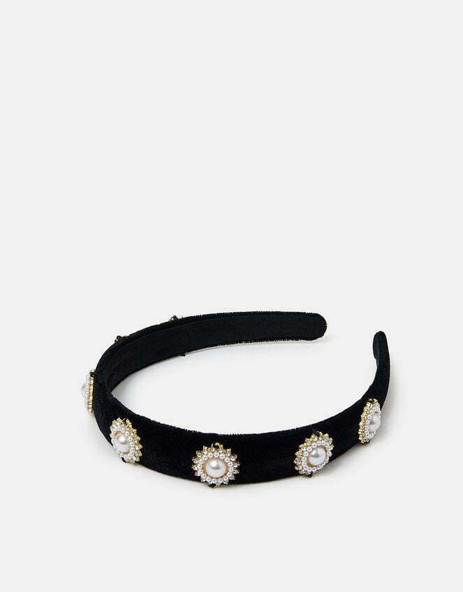 Pearl and Diamante Headband, , large