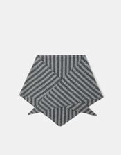 Accessorize x Good Manners Stripe Knitted Triangle Scarf, , large