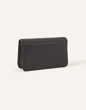 Quilted Chain Shoulder Bag, Black (BLACK), large