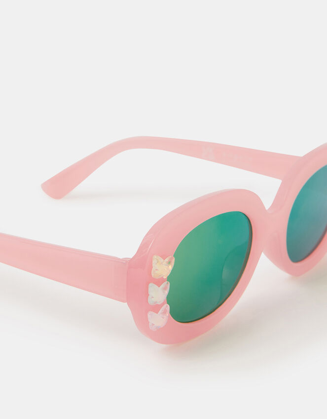 Girls Butterfly Oval Sunglasses, , large