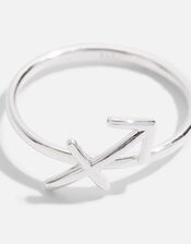 Sterling Silver Zodiac Sagittarius Ring, Silver (ST SILVER), large