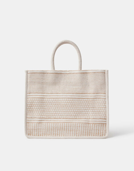 Woven Book Tote Bag, , large