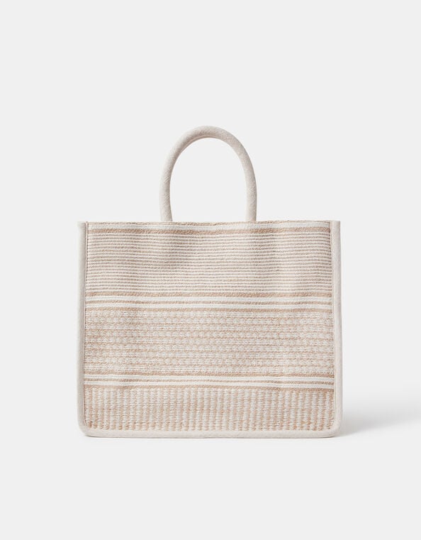 Woven Book Tote Bag, , large