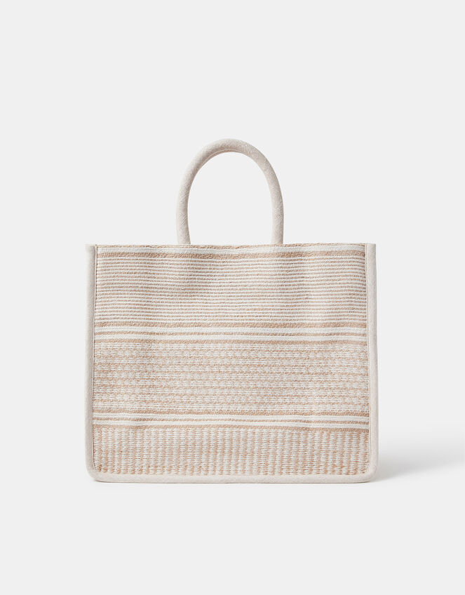 Woven Book Tote Bag, , large