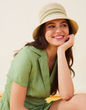 Stripe Crochet Bucket Hat, , large