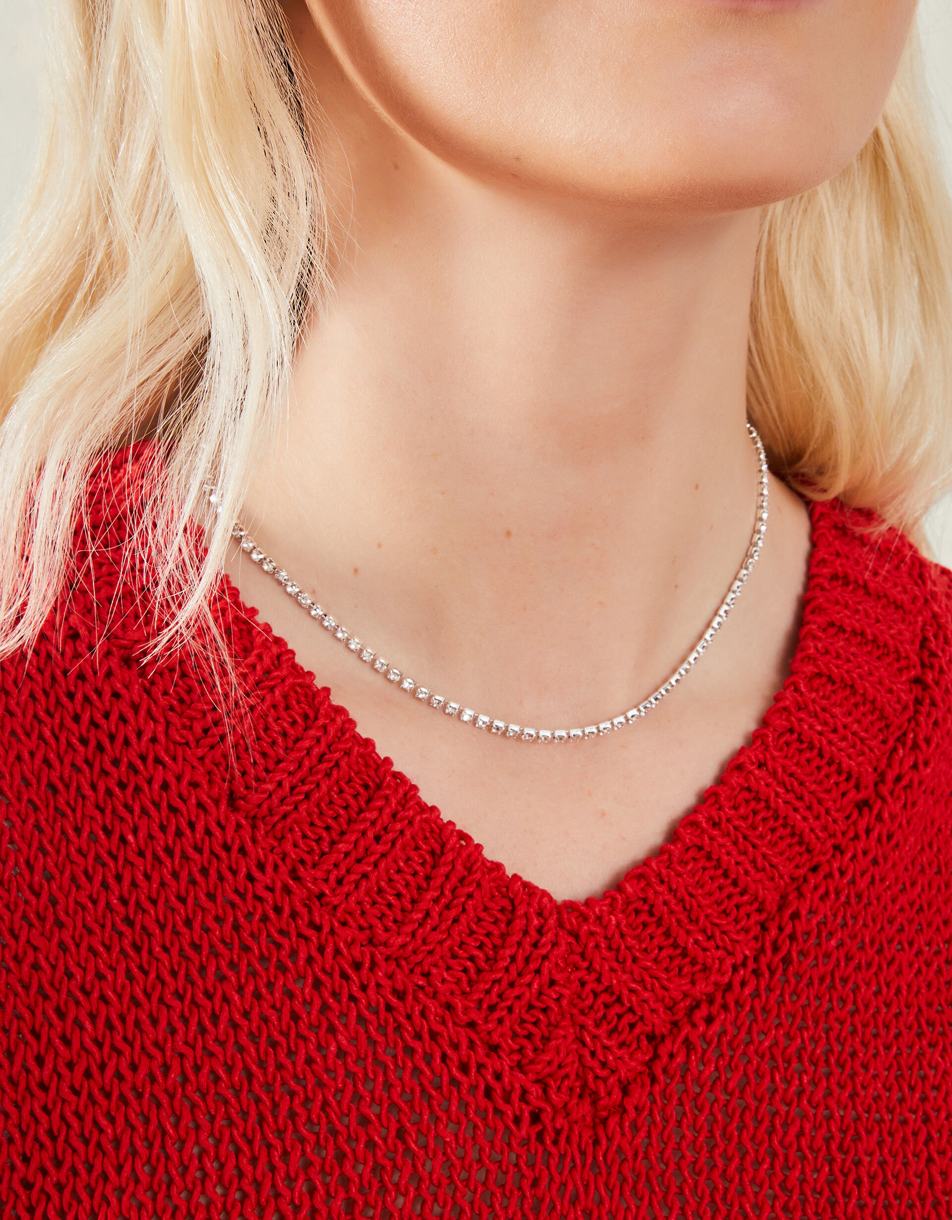 Tennis crystal necklace online