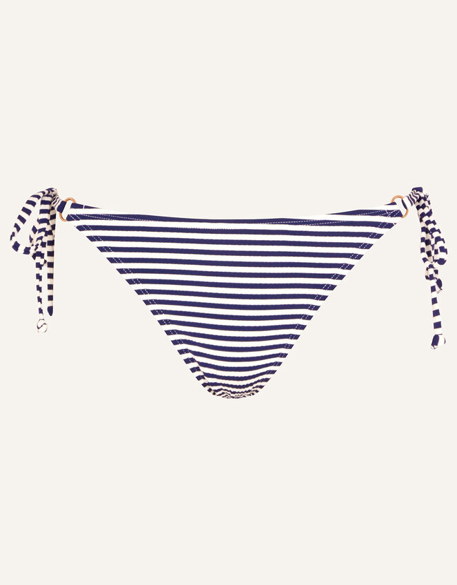 Ring Detail Stripe Bikini Bottoms, Blue (NAVY), large
