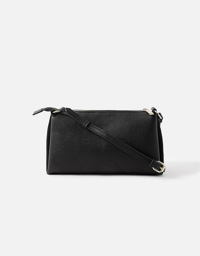Sofia Suedette Cross Body Bag, Black (BLACK), large