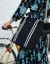 Portobello Large Pannier Bike Bag, Black (BLACK WHITE), large