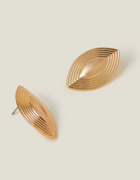 Ribbed Diamond Stud Earrings, , large