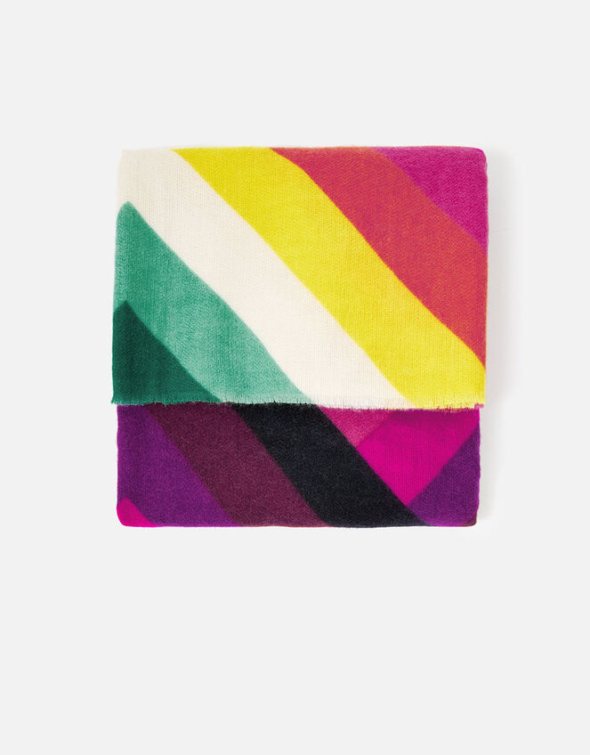 Rainbow Chevron Blanket Scarf, , large