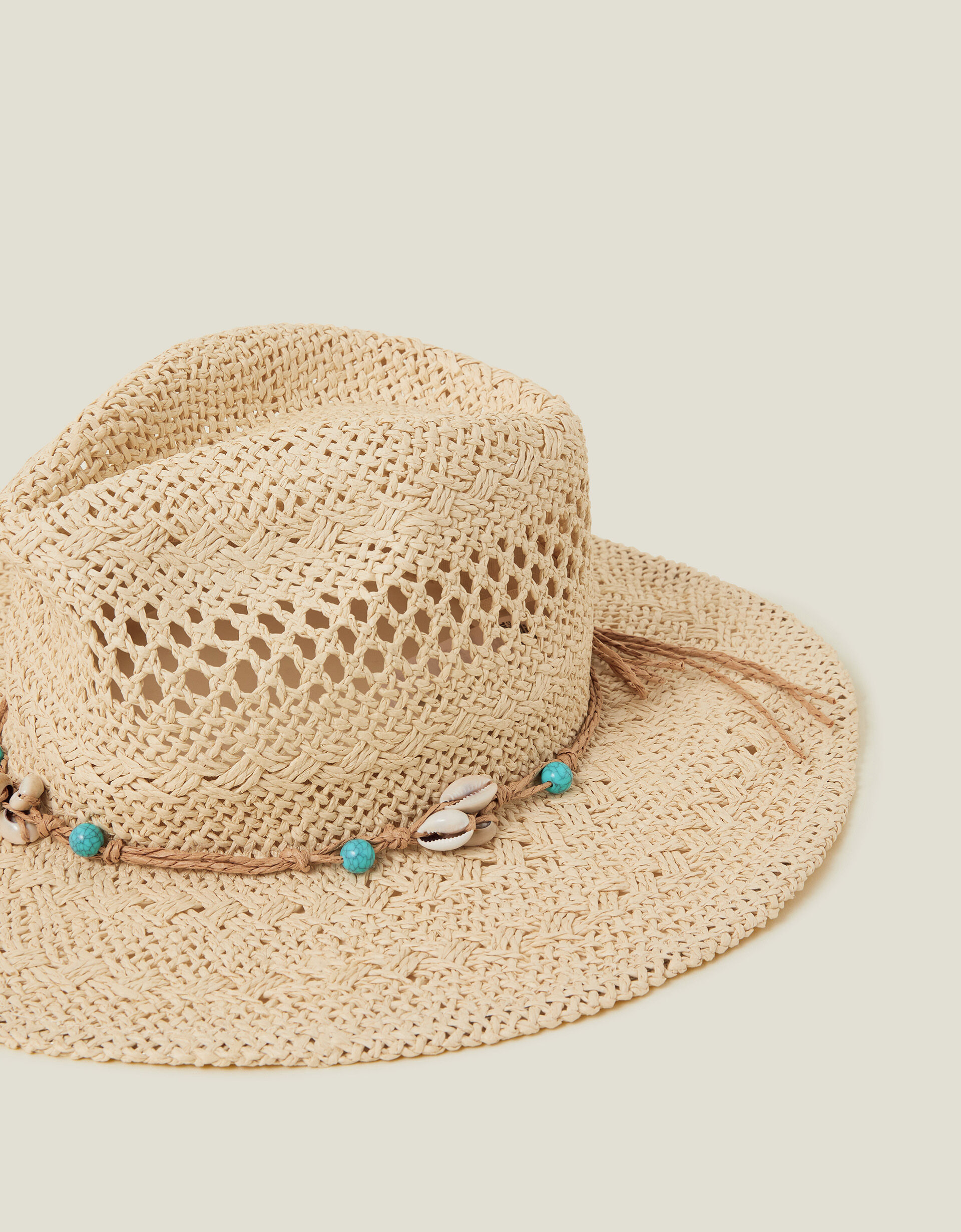 Shell Beaded Straw Stetson Hat | Hats | Accessorize UK
