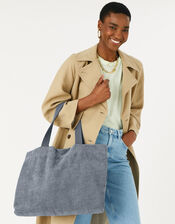 Cord Shopper Bag, Grey (GREY), large