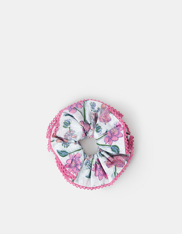 Extra Large Floral Print Scrunchie, , large