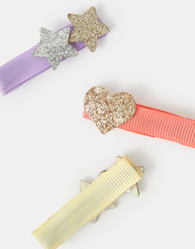 3-Pack Girls Star Salon Hair Clips, , large