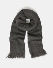 Holly Super-Soft Blanket Scarf, Grey, large