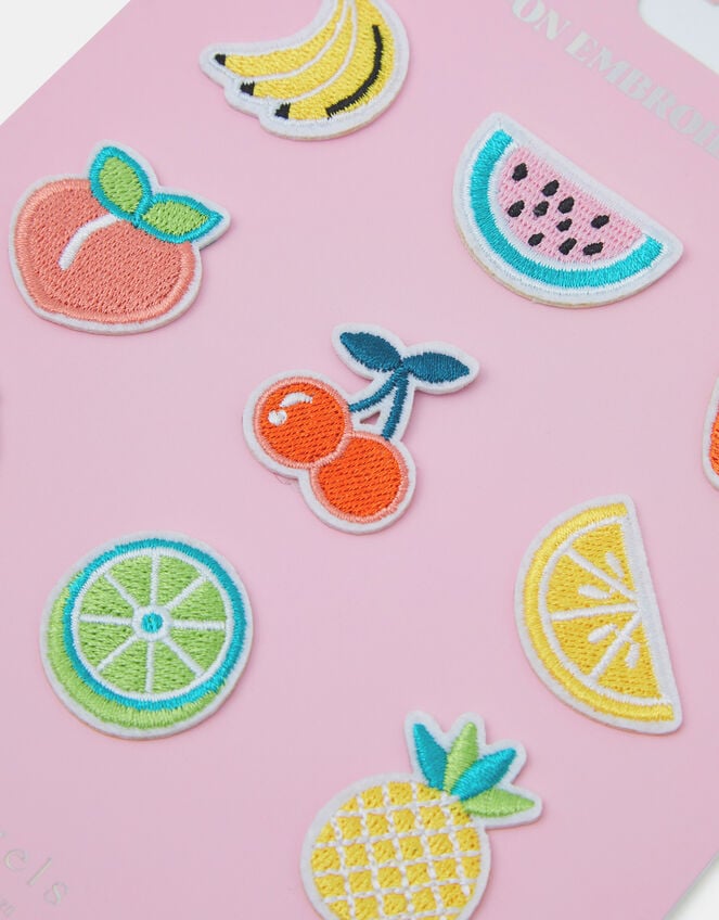 9-Pack Girls Fruit Iron On Embroidery Patches, , large
