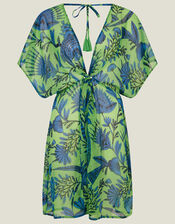 Fan Print Kaftan, Green (GREEN), large