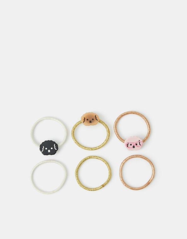 6-Pack Girls Puppy Hair Bands, , large