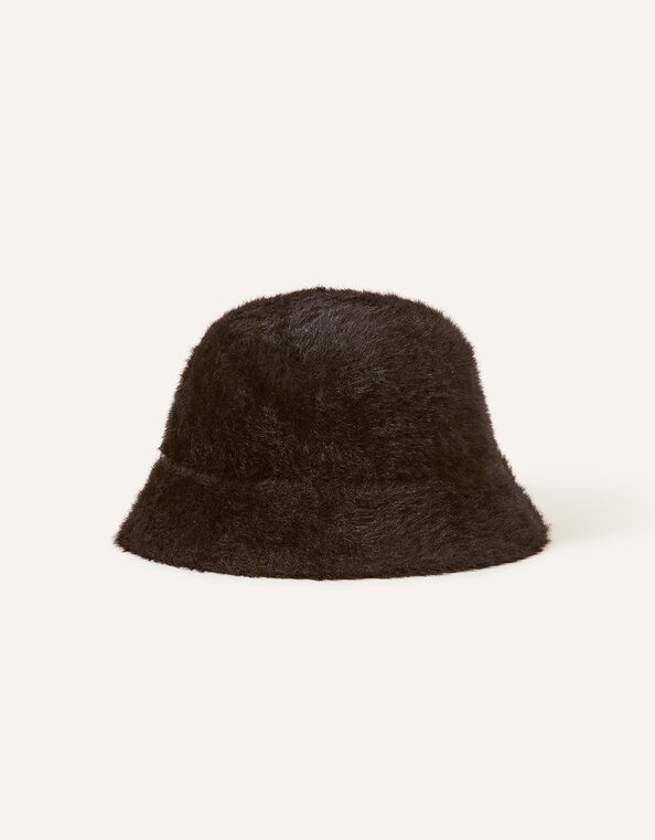 Fluffy Bucket Hat, Black (BLACK), large
