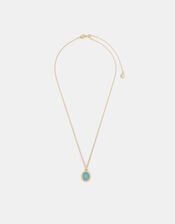 14ct Gold-Plated Blue Quartz Pendant Necklace, , large