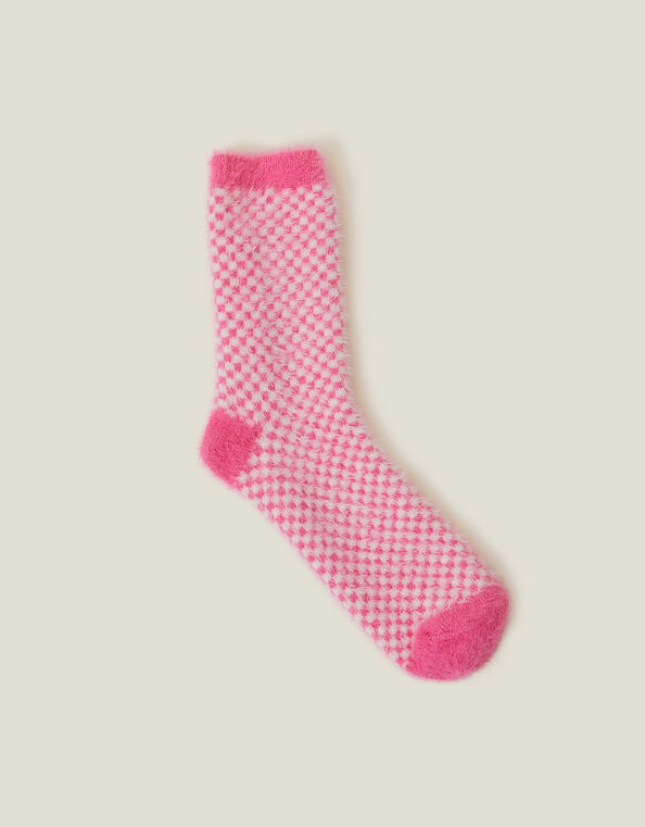 Checkerboard Cosy Socks, , large