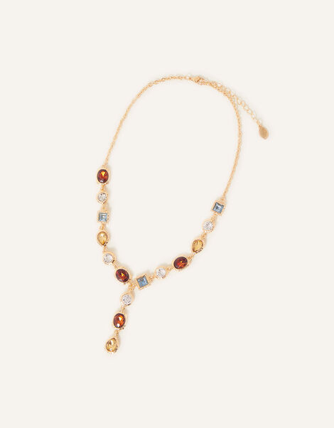 Mixed Gem Y-Chain Necklace, , large