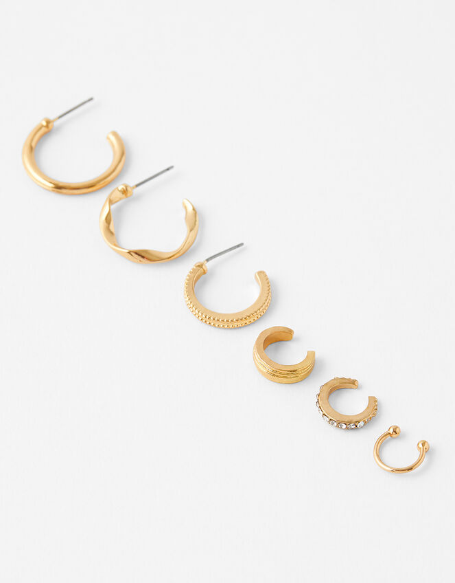 Cuff and Hoop Earring Set, , large