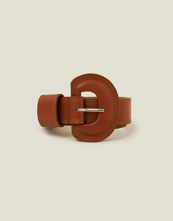 Stitch Detail Belt, Tan (TAN), large