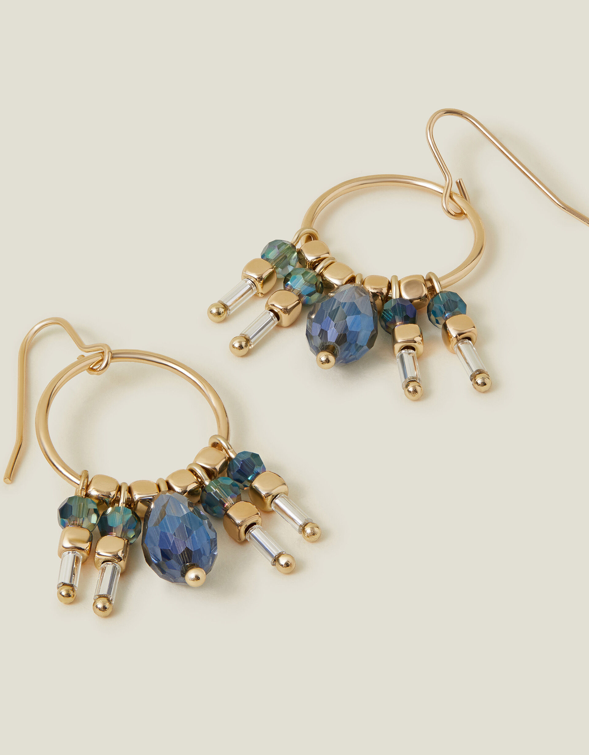 Blue Hoops Gold Silver Small Chunky Hoop Earrings Accessorize UK
