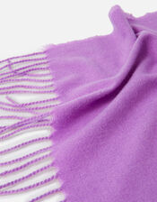 Plain Tassel Scarf, Purple (PURPLE), large