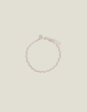 Sterling Silver-Plated Wiggle Chain Bracelet, , large
