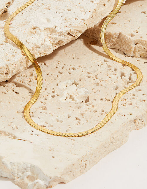 Snake Chain Necklace, Gold (GOLD), large