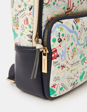 Small London Map Print Backpack, , large