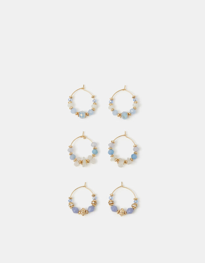 3-Pack Mini Beaded Hoop Earrings , , large